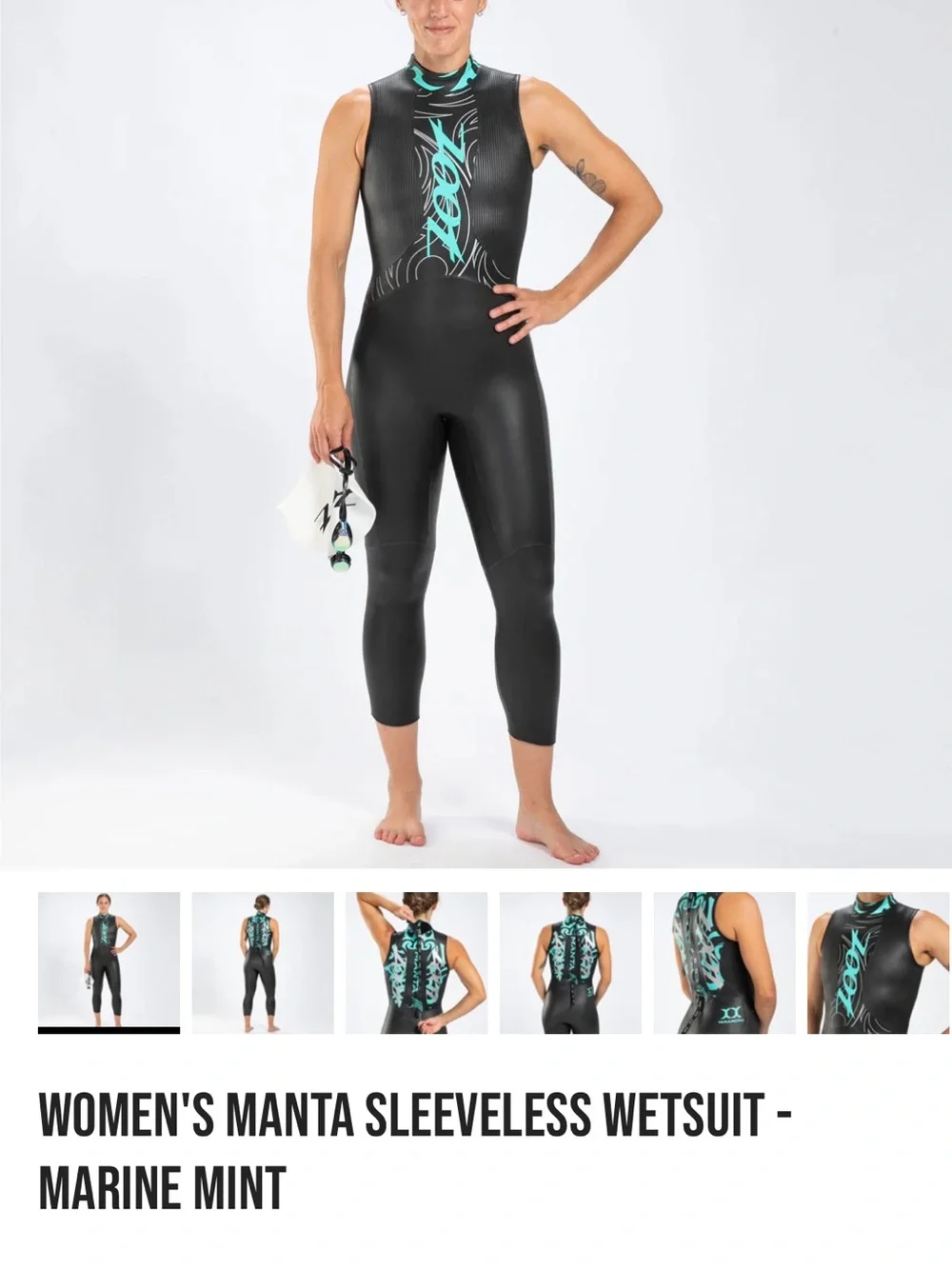 Zoot Women’s Black & Teal Sleeveless Tri Wetsuit